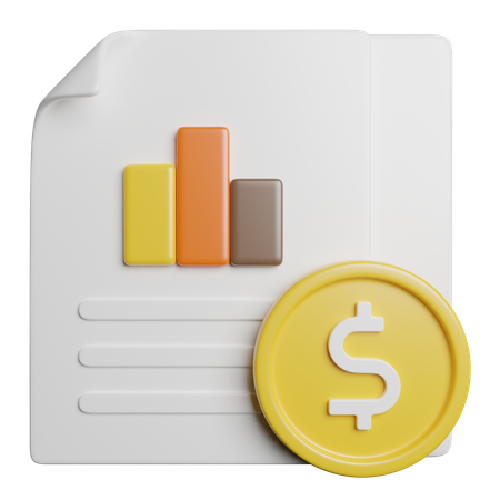 État financier  3D Icon