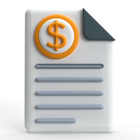 État financier  3D Icon