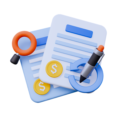 État financier  3D Icon