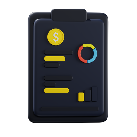 État financier  3D Icon