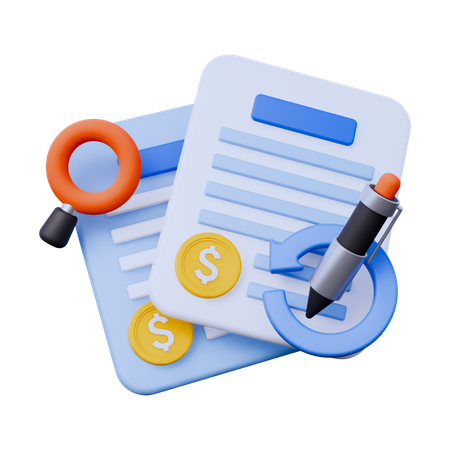État financier  3D Icon