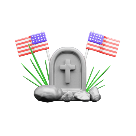 Journée de la mémoire aux États-Unis  3D Icon