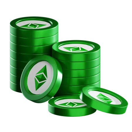 Etc Coin Stacks  3D Icon