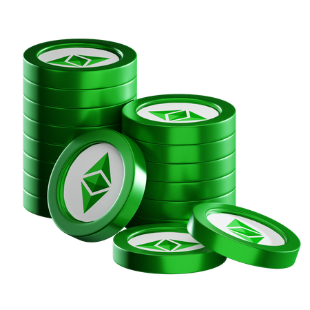 Etc Coin Stacks  3D Icon
