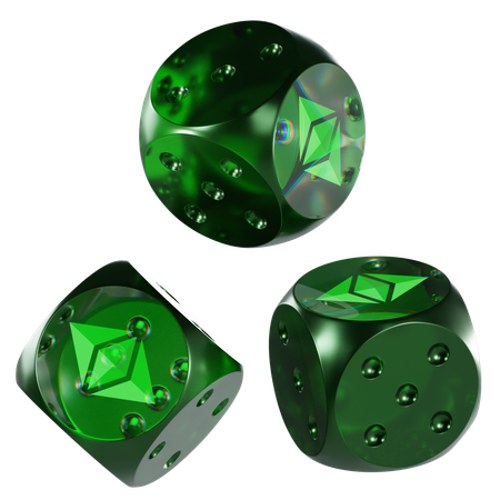 Etc Glass Dice Crypto  3D Icon