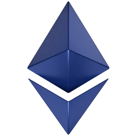 3 D Icon Of A Blue ETH Sign 3D Icon
