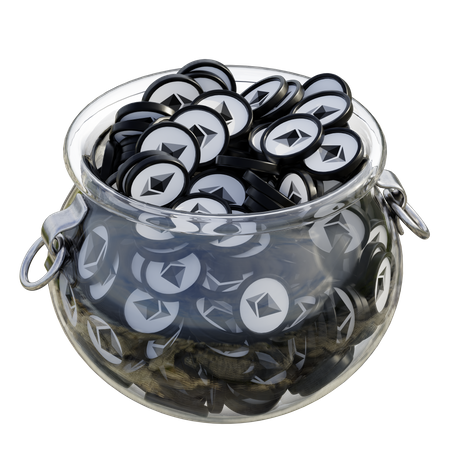 Eth Clear Glass Pot  3D Icon