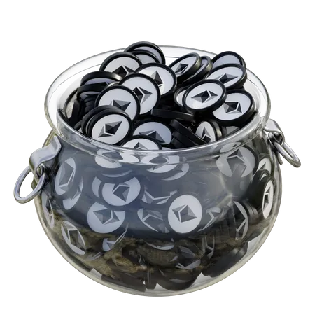 Eth Clear Glass Pot  3D Icon