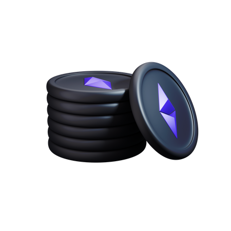 Ether stack  3D Illustration