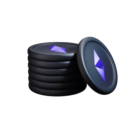 Ether stack  3D Illustration