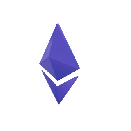 3 D Illustration Of Ethereum Logo 3D Icon