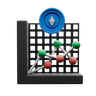 ethereum analytics 3d logos
