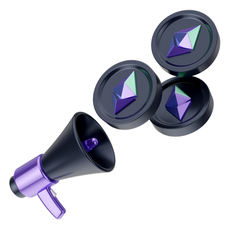 Ethereum Announcement  3D Icon