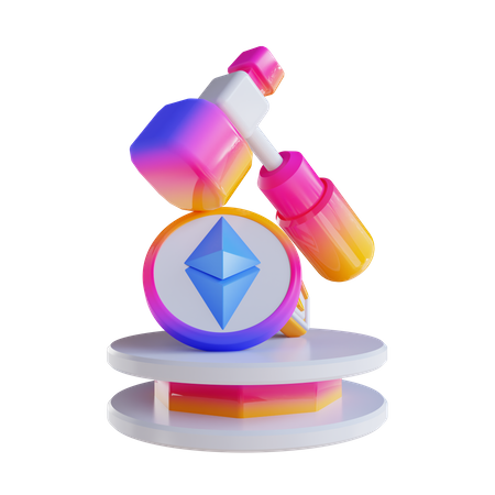 Ethereum Auction  3D Icon