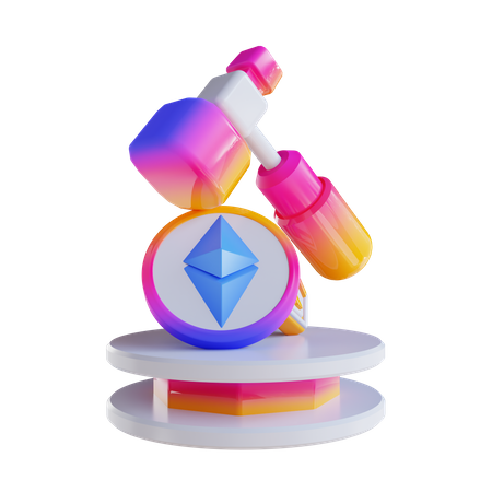 Ethereum Auction 3D Icon