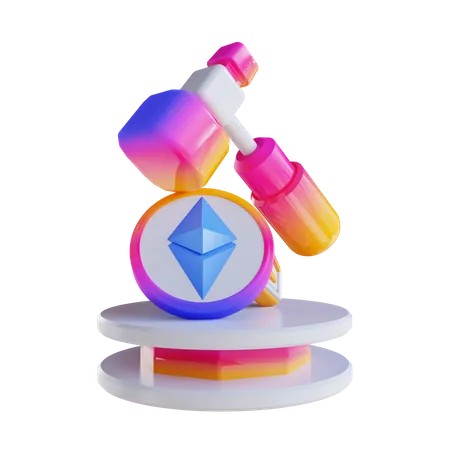 Ethereum Auction  3D Icon