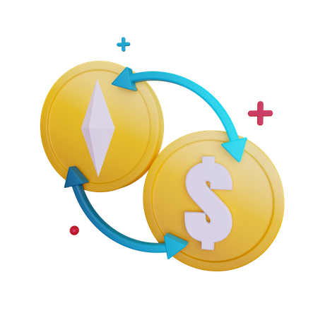 Ethereum-Austausch  3D Icon