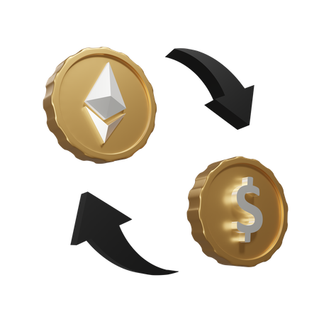 Ethereum-Austausch  3D Icon