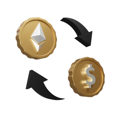 Ethereum-Austausch  3D Icon