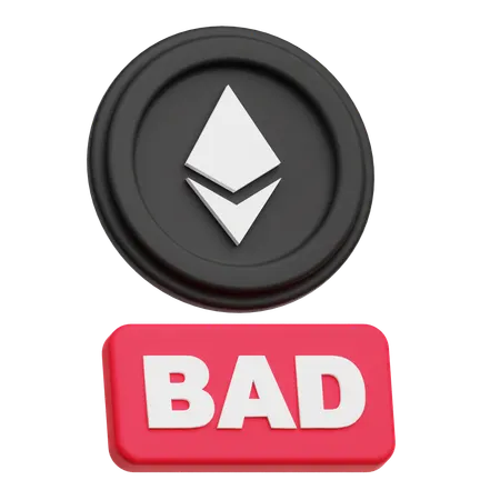 Ethereum Bad  3D Icon
