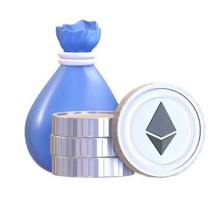 Ethereum Bag  3D Illustration