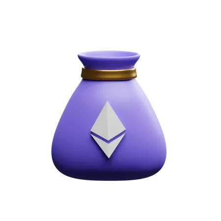 A Clean Ethereum Bag For Your Crypto Project 3D Illustration