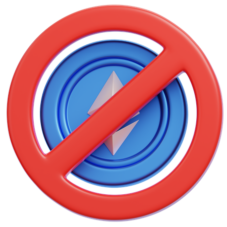 Ethereum Ban  3D Icon