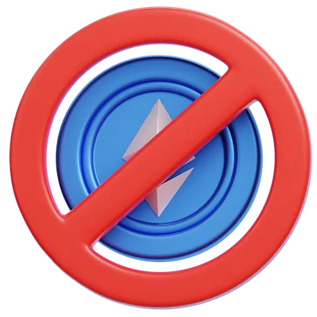 Ethereum Ban  3D Icon