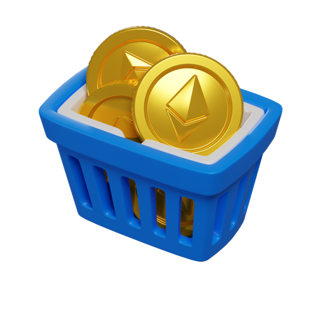 Ethereum Basket  3D Illustration