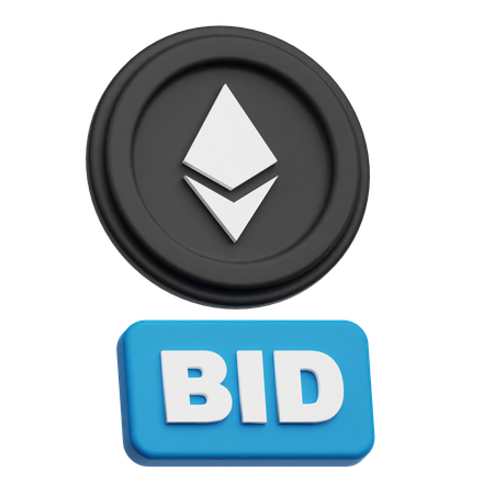 Ethereum Bid  3D Icon