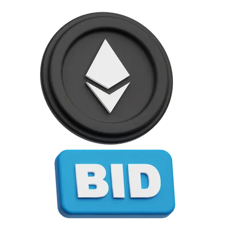 Ethereum Bid  3D Icon