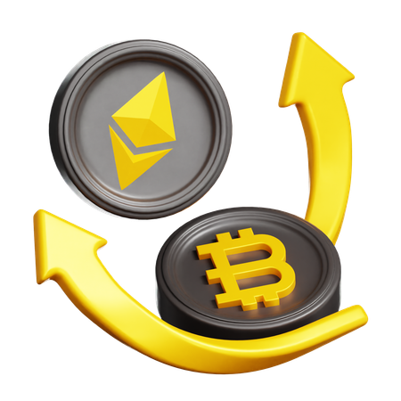 Ethereum bitcoin erhöhung  3D Icon