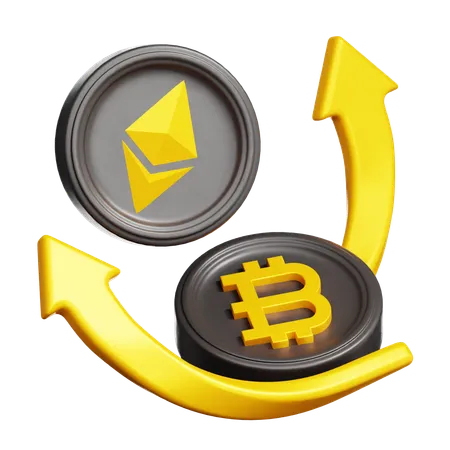 Ethereum bitcoin erhöhung  3D Icon