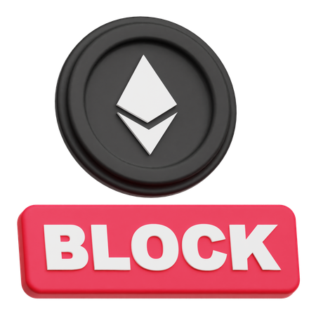 Ethereum Block  3D Icon