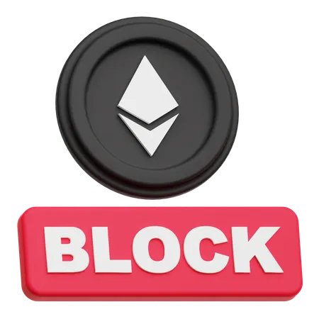Ethereum Block  3D Icon