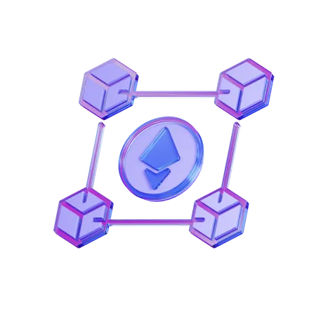 Ethereum Blockchain  3D Icon