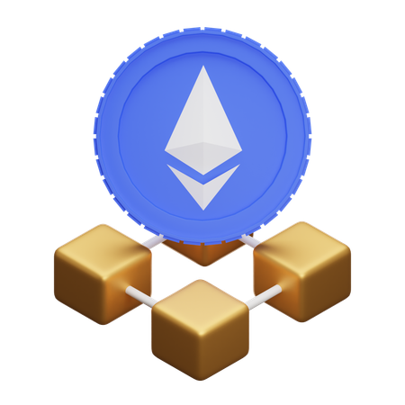 Ethereum Blockchain  3D Icon