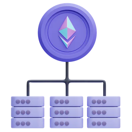 Ethereum Blockchain  3D Icon