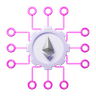 ethereum chain 3d illustration