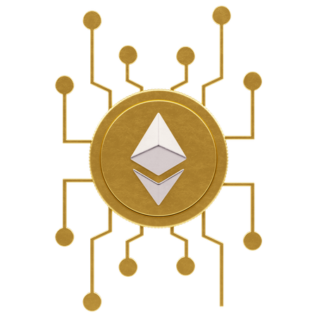Ethereum Blockchain 3D Icon