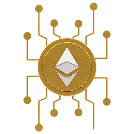Ethereum Blockchain 3D Icon