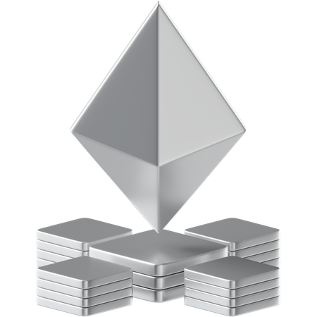 Ethereum Blockhain  3D Icon