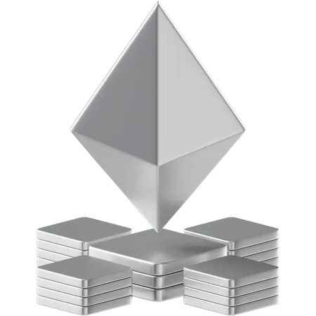 Ethereum Blockhain  3D Icon