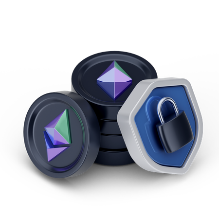 Ethereum bloqueado  3D Icon