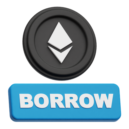 Ethereum Borrow  3D Icon