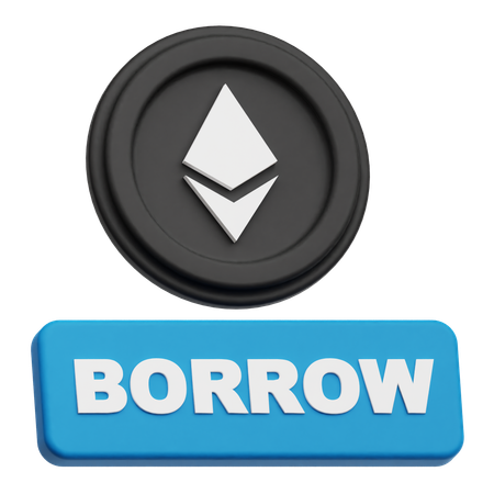 Ethereum Borrow  3D Icon
