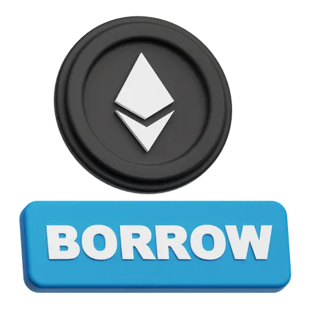 Ethereum Borrow  3D Icon
