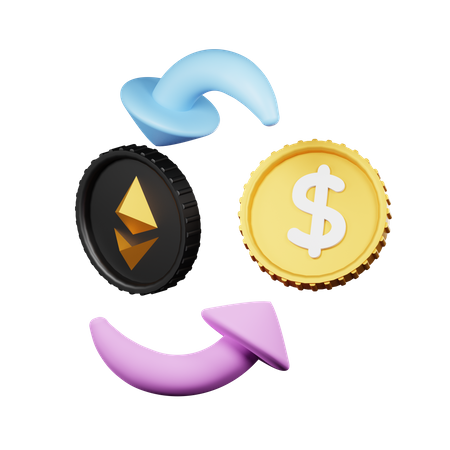 Ethereum-Austausch  3D Icon