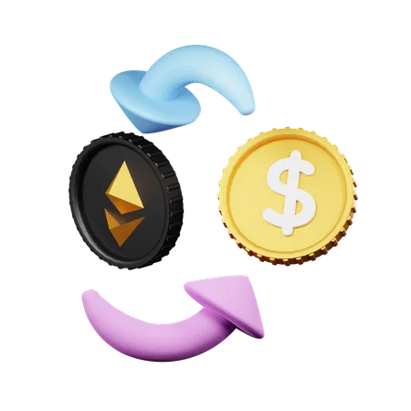 Ethereum-Austausch  3D Icon