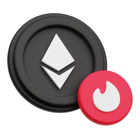 Ethereum Burn  3D Icon